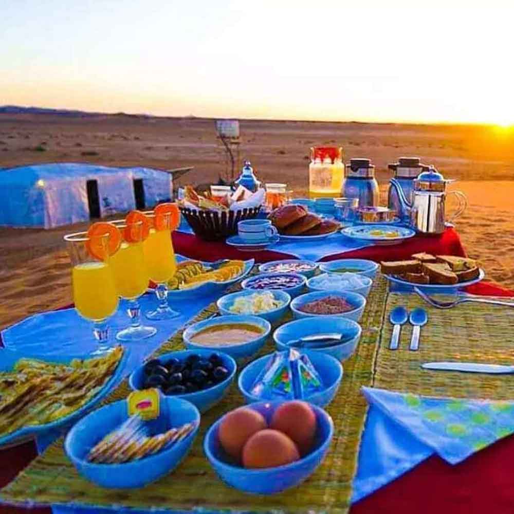camp desert sunrise
